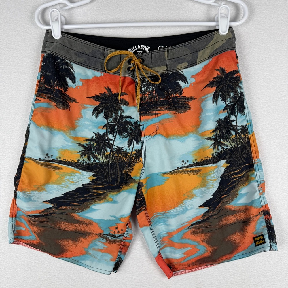 Billabong Sundays Pro Mens 29 Board Shorts Tropical Sunset Trunks ABYBS00108
